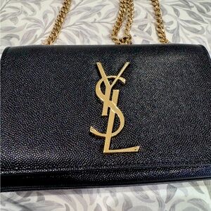YSL black bag with gold chain